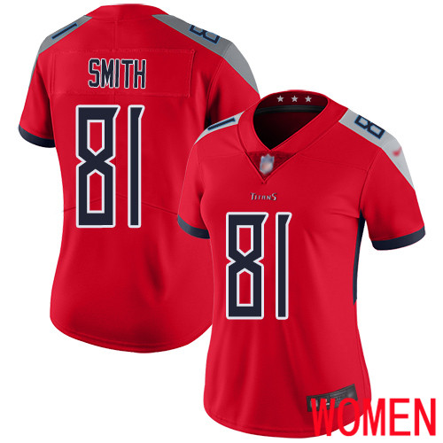 Tennessee Titans Limited Red Women Jonnu Smith Jersey NFL Football 81 Inverted Legend